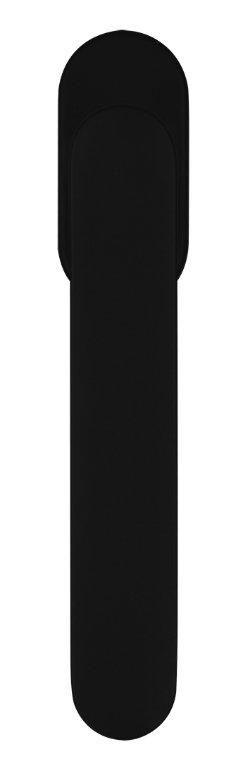 Ручка оконная LE BOAT W1 NERO-ST на прямоугольной розетке, цвет черный soft-touch, латунь фото купить в Новосибирске