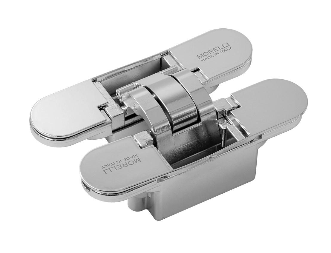Петля скрытая HH-20 PC, врезная с 3D-регулировкой, вес полотна до 60 кг цвет хром фото купить Новосибирск