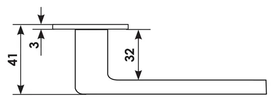 Ручка дверная DOLCE VITA S1 CRO раздельная на квадратной розетке, цвет - хром, латунь фото morelli Новосибирск