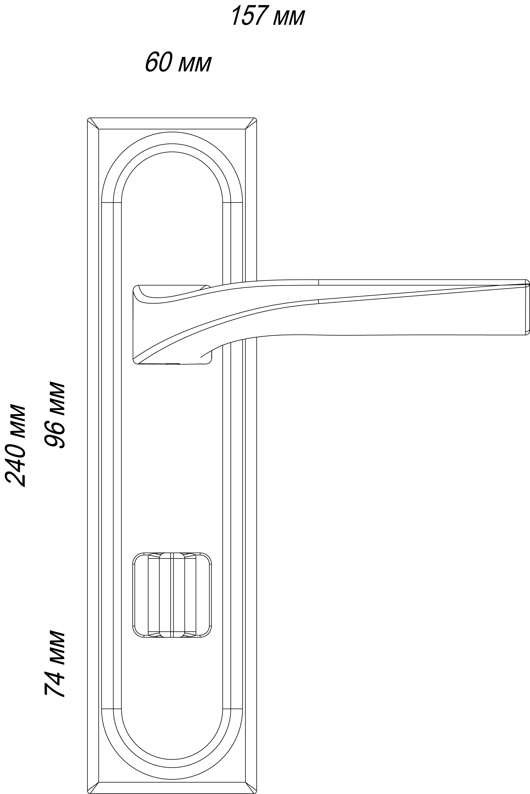 Ручка дверная WD CONCERT HALL PLS WF на планке, цвет Зимняя стужа/Winter Frost фото фурнитура Новосибирск