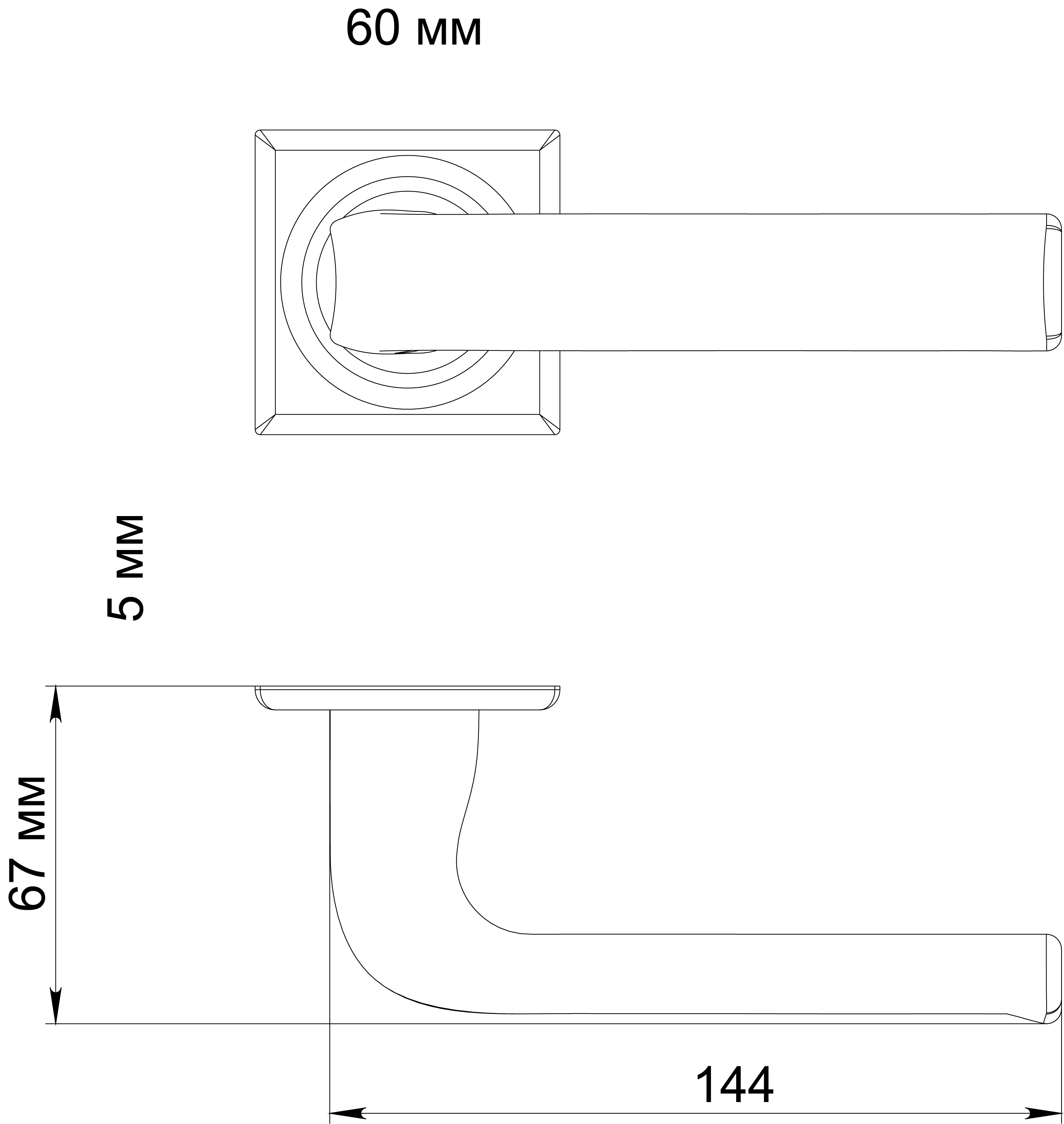 Ручка дверная THE BUS STATION S7 WF на квадратной розетке, цвет Зимняя стужа/Winter Frost фото фурнитура Новосибирск