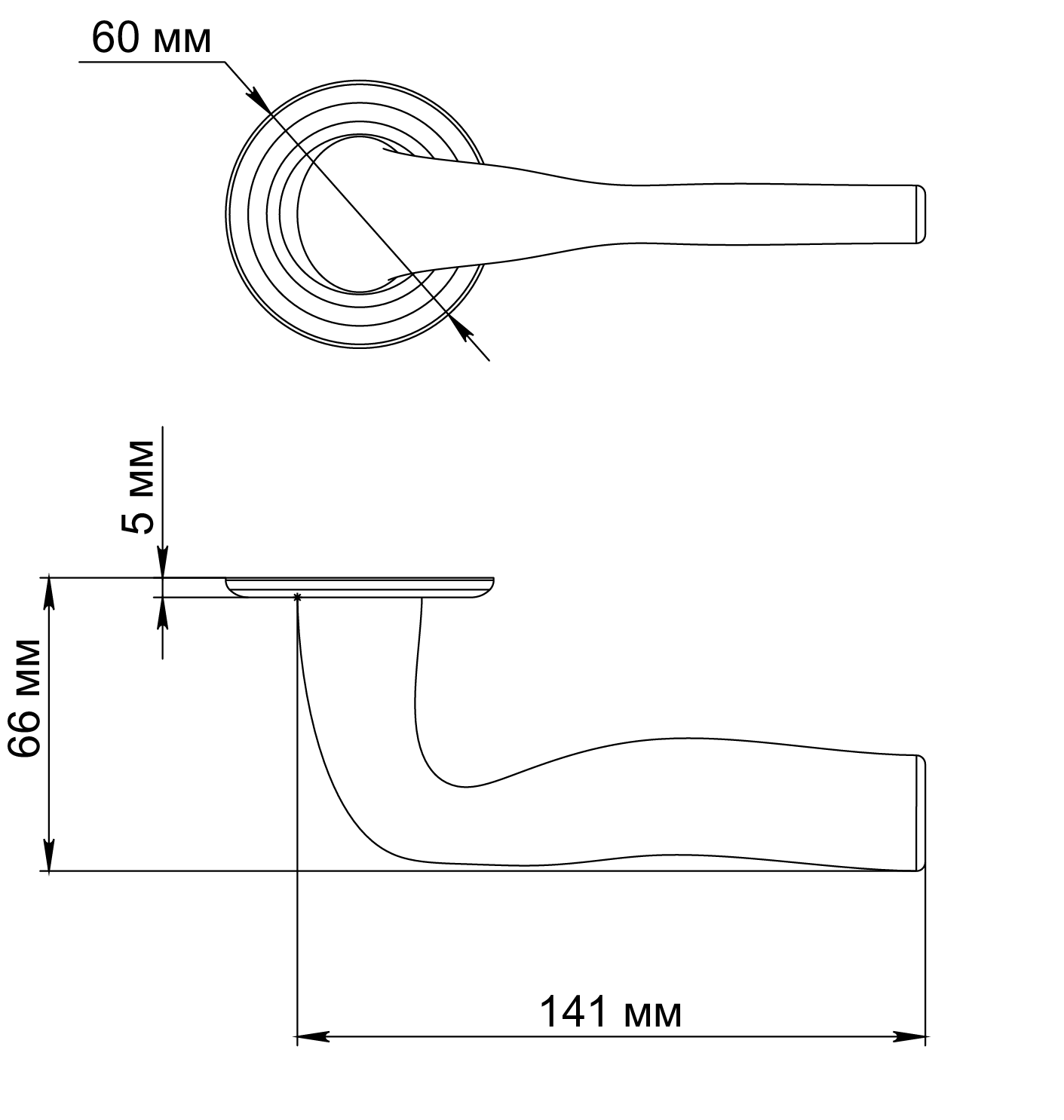 Ручка дверная LVB R7 AH на круглой розетке, цвет Осенний мёд/Autumn Honey фото фурнитура Новосибирск