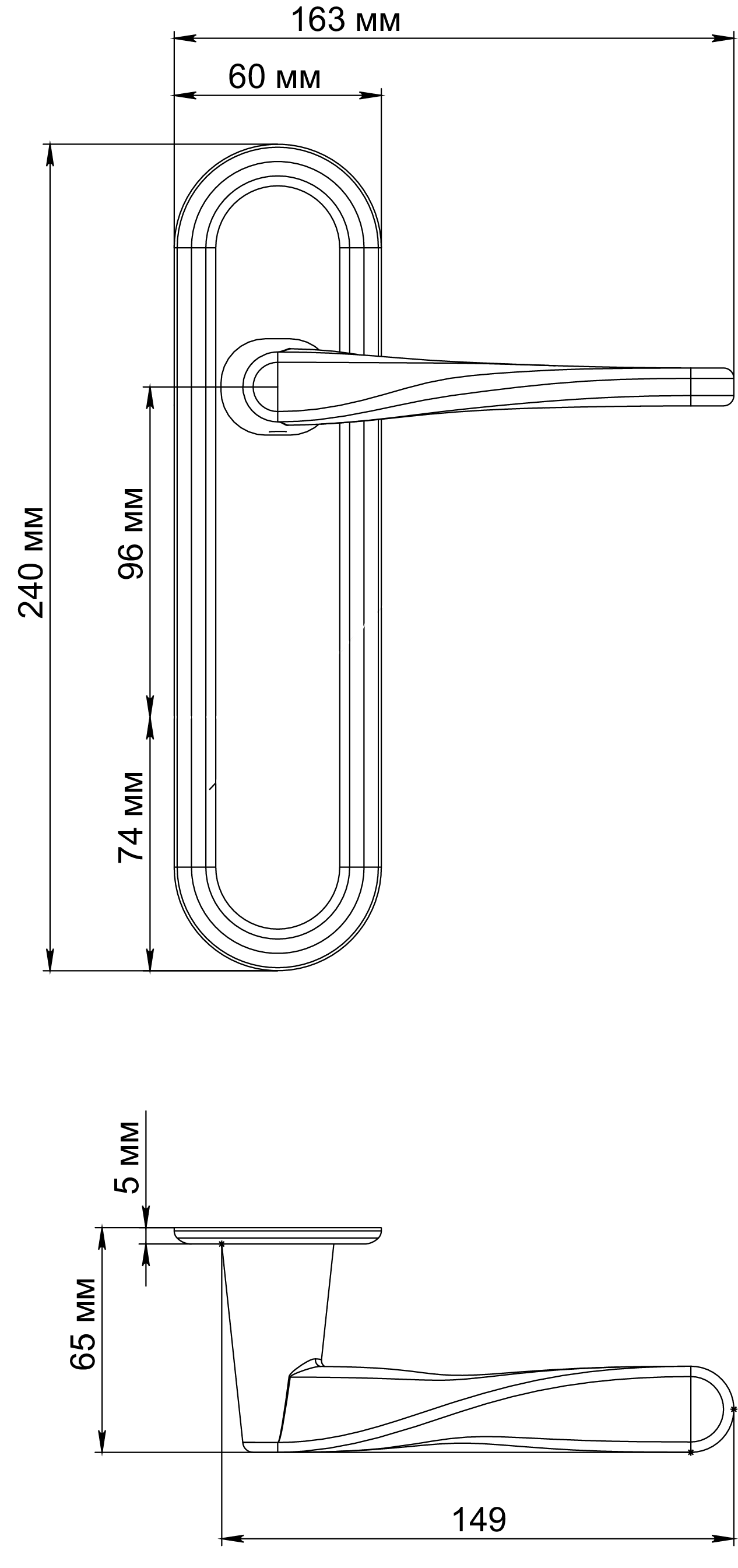 Ручка дверная THE OLYMPICS PLR SMI на планке, цвет Весенняя дымка/Spring Mist фото фурнитура Новосибирск