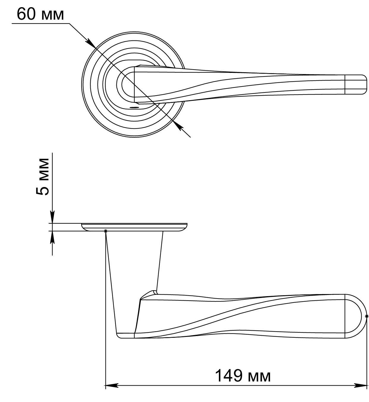 Ручка дверная THE OLYMPICS R7 SMI на круглой розетке, цвет Весенняя дымка/Spring Mist фото фурнитура Новосибирск