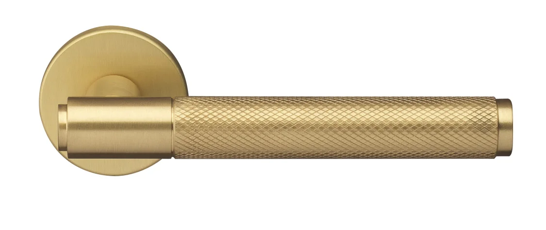 BRIDGE R6 OSA, ручка дверная с усиленной розеткой, цвет -  матовое золото фото купить Новосибирск
