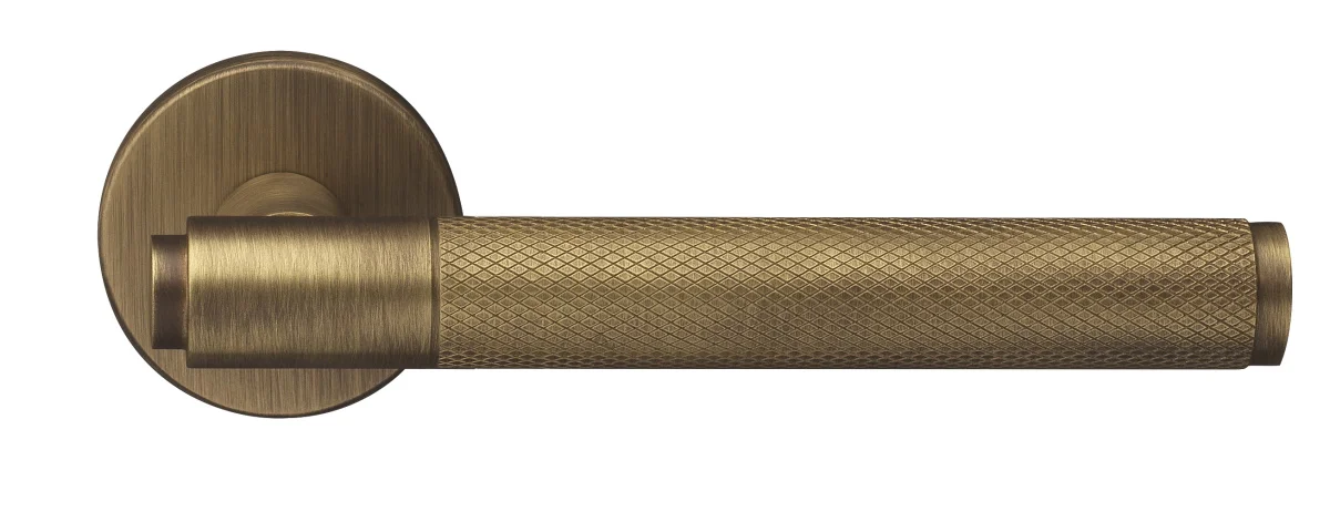 BRIDGE R6 BGO, ручка дверная с усиленной розеткой, цвет -  матовая бронза фото купить Новосибирск