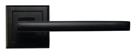 PANTS, ручка дверная на квадратной накладке MH-35 BL-S, цвет - черный фото купить в Новосибирске