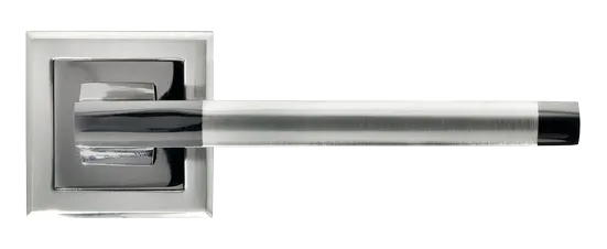 PANTS, ручка дверная MH-35 SN/BN-S, на квадратной накладке, цвет - бел. никель/черн. никель фото купить в Новосибирске