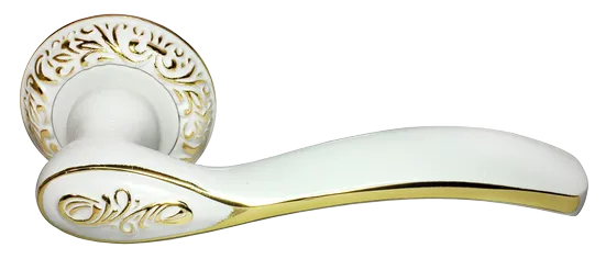 CATHERINE, ручка дверная MH-36-CLP W/PG, цвет - белая эмаль/золото фото купить Новосибирск
