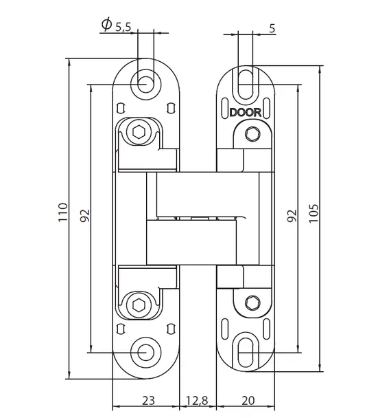 HH-19 B, скрытая петля, цвет - черный фото купить в Новосибирске
