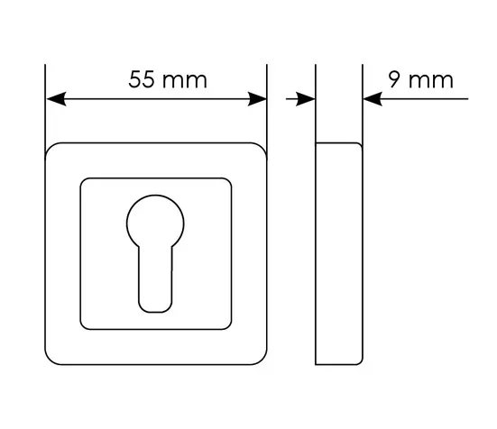 Накладка MH-KH-S55 GR/PC на ключевой цилиндр, цвет графит/хром фото купить в Новосибирске