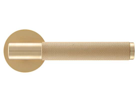 Ручка дверная "AZRIELI" на круглой розетке 6 мм, MH-57-R6T MSG, цвет - мат. сатинированное золото фото купить в Новосибирске